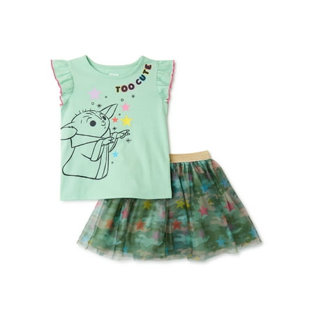 Star Wars The Mandalorian Baby Yoda Girls T-Shirt and Skirt 2-Piece Outfit Set Sizes 12M-5T
Star Wars The Mandalorian Baby Yoda Girls T-Shirt and Skirt 2-Piece Outfit Set Sizes 12M-5T