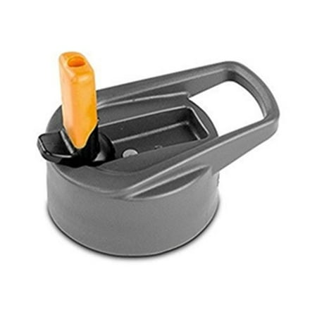 Eco-Vessel Replacement Kids Flip Straw Top Gray with Orange Spout