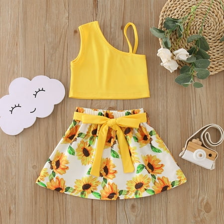 dmqupv Sweatsuit Pants Girls Christmas Long Sleeve Letter Prints Pullover Tops Trumpet Newborns Girls Clothes Yellow 5 Years