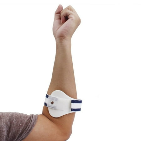 Adjustable Tennis Elbow Support Epicondylitis Clasp Pain Relief - Size M (White)