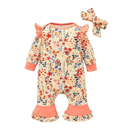 uukiA Newborn Infant 0-12 Months Girl Long Sleeve Printed Flare Bodysuit Casual Romper
uukiA Newborn Infant 0-12 Months Girl Long Sleeve Printed Flare Bodysuit Casual Romper