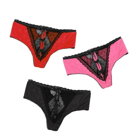 Knosfe Women s Low Waisted Bowknot Briefs Soft Hollow Out Breathable Underwear Solid Color T-Back Panties Plus Size 3 Pack M
Knosfe Women s Low Waisted Bowknot Briefs Soft Hollow Out Breathable Underwear Solid Color T-Back Panties Plus Size 3 Pack M