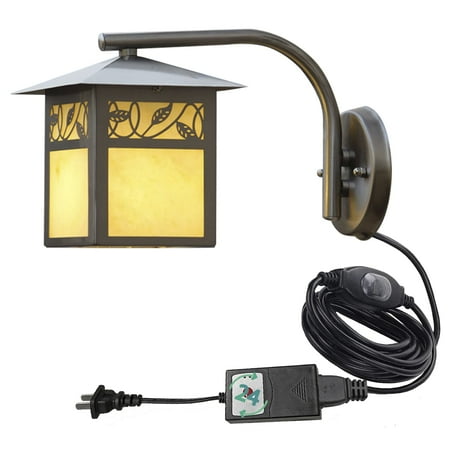 FSLiving Cabin PMMA Downward Wall Lamp with Auto Timer IP54 with UL Waterproof Plug-in Cord Terrace Light Industrial Barn Sconce Terrace Lights for Outdoor/Indoor Wall Light Nickel - 1 Light
FSLiving Cabin PMMA Downward Wall Lamp with Auto Timer IP54 with UL Waterproof Plug-in Cord Terrace Light Industrial Barn Sconce Terrace Lights for Outdoor/Indoor Wall Light Nickel - 1 Light