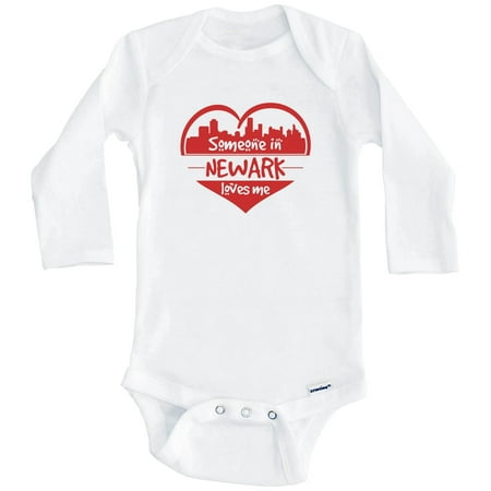Someone in Newark Loves Me Newark New Jersey Skyline Heart One Piece Baby Bodysuit (Long Sleeve) 0-3 Months White
Someone in Newark Loves Me Newark New Jersey Skyline Heart One Piece Baby Bodysuit (Long Sleeve) 0-3 Months White