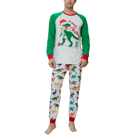 Gureui Matching Family Christmas Parent-Child Pajamas Set Casual Cartoon Dinosaur Print Long Sleeve Crew Neck T-Shirt Tops + Elastic Waist Long Trousers/Long Romper For Adults/Kids/Baby Home wear
Gureui Matching Family Christmas Parent-Child Pajamas Set Casual Cartoon Dinosaur Print Long Sleeve Crew Neck T-Shirt Tops + Elastic Waist Long Trousers/Long Romper For Adults/Kids/Baby Home wear