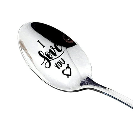 Soup Spoon Glossy Easy Clean Romantic Lettering Stainless Steel Free Engraved Coffee Spoon Restaurant Supplies
Soup Spoon Glossy Easy Clean Romantic Lettering Stainless Steel Free Engraved Coffee Spoon Restaurant Supplies