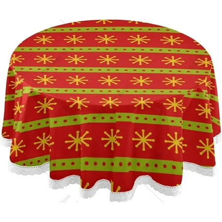 Christmas Table Cloth Round Table Covers 60 inch Striped Snowflakes Winter Red Green Tabletop Mats for Kitchen Dining Room Home
Christmas Table Cloth Round Table Covers 60 inch Striped Snowflakes Winter Red Green Tabletop Mats for Kitchen Dining Room Home