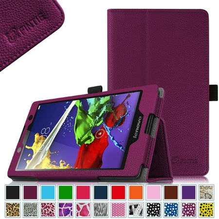 Lenovo Tab 3 (#TB3-850F) \/ Tab 2 A8 (#A8-50) 8a Android Tablet Case - Fintie Premium PU Leather Stand Cover, Purple