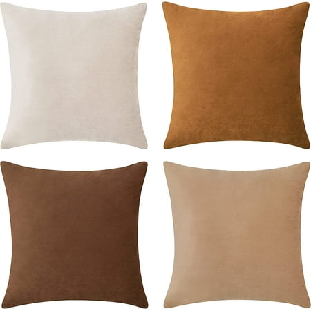 Decorative Throw Pillow Covers Cushion Cases Set of 2 Soft Velvet Modern Double-Sided Designs Mix and Match for Home Decor Pillow Inserts Not Included (16x16 inch Brown/Beige)
Decorative Throw Pillow Covers Cushion Cases Set of 2 Soft Velvet Modern Double-Sided Designs Mix and Match for Home Decor Pillow Inserts Not Included (16x16 inch Brown/Beige)