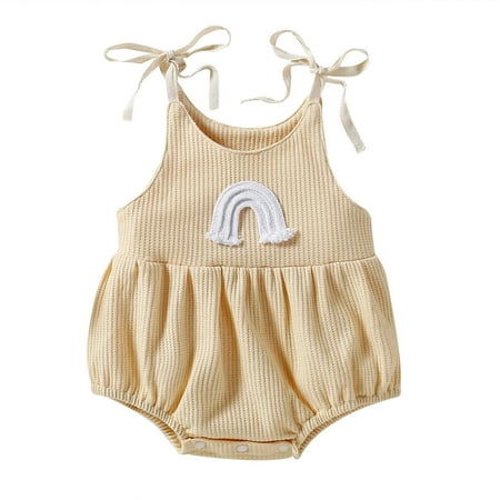 Utoimkio Clearance Toddler Baby Boy Girl Sleeveless Halter Jumpsuit Ribbed Romper Shorts Playsuit Rainbow Outfit Cute Summer Clothes Size 0-24M
Utoimkio Clearance Toddler Baby Boy Girl Sleeveless Halter Jumpsuit Ribbed Romper Shorts Playsuit Rainbow Outfit Cute Summer Clothes Size 0-24M