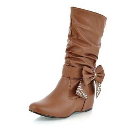 boots retro women rhinestones bow tie low heeled slip on mid calf boots round toe shoes
boots retro women rhinestones bow tie low heeled slip on mid calf boots round toe shoes
