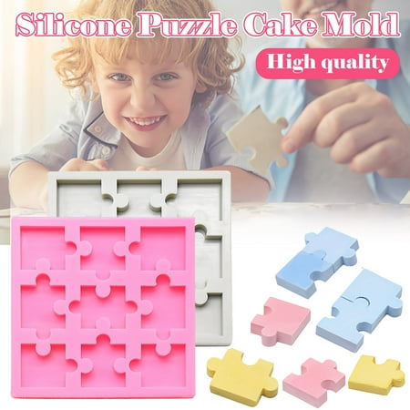 WNG Silicone Mold DIY Puzzle Shape Cake Chocolate Soap Epoxy Mold Decor