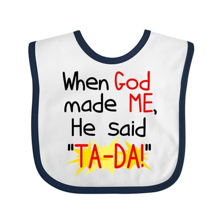 Inktastic When God Made Me Gift Baby Boy or Baby Girl Bib