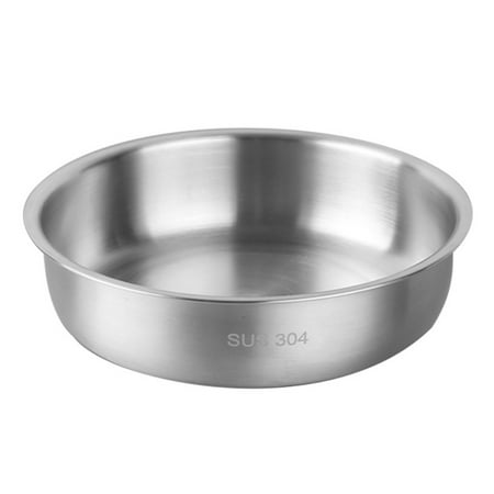 Stainless Steel Plate Round Plate Fruit Plate Kitchen Multipurpose Dinner Plate