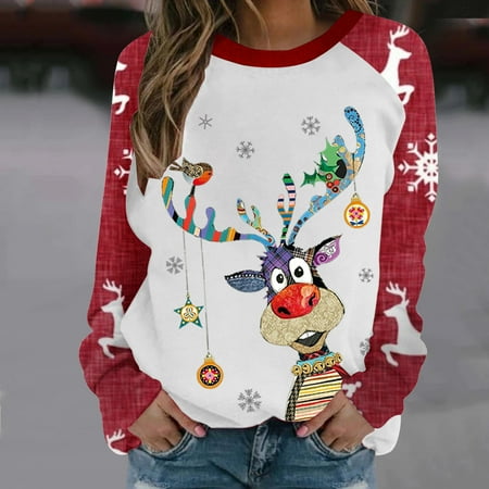 Simplmasygenix Christmas Hoodies for Women Plus Size Womens Shirts Round-Neck Print Long Sleeve Tops Printed Regular Blouse
Simplmasygenix Christmas Hoodies for Women Plus Size Womens Shirts Round-Neck Print Long Sleeve Tops Printed Regular Blouse