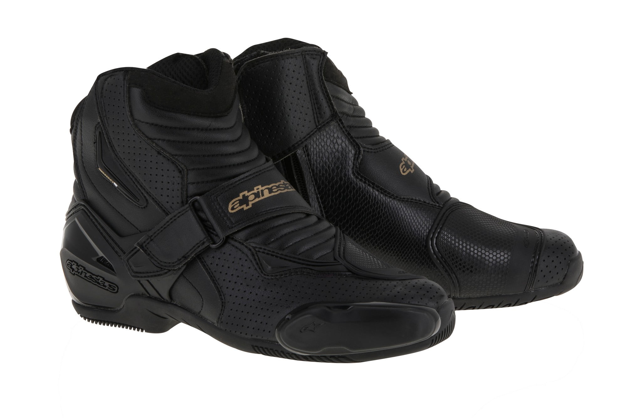 Alpinestars Stella SMX 1R Vented Womens Motorcycle Boots Black Gold 38