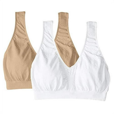 2 Pack Nude and White Bali Comfort Revolution Bralette 103j