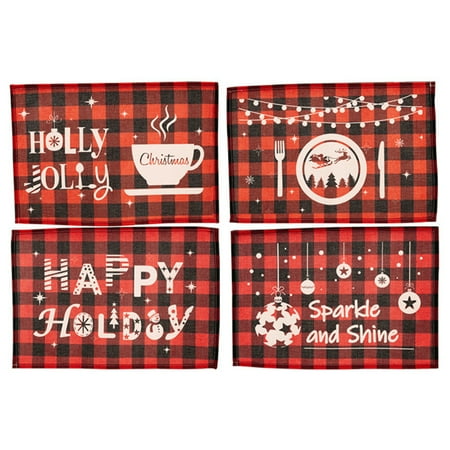 4Pcs Christmas Table Decorations Printed Placemat Fabric Placemat Place Mats 17 x 11 inches B
4Pcs Christmas Table Decorations Printed Placemat Fabric Placemat Place Mats 17 x 11 inches B