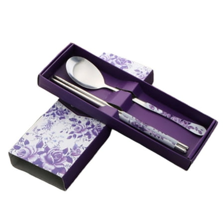 Shangqer 2Pcs Stainless Steel Blue and White Porcelain Chopsticks Spoon Tableware Set
Shangqer 2Pcs Stainless Steel Blue and White Porcelain Chopsticks Spoon Tableware Set