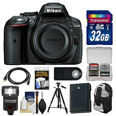Nikon D5300 Digital SLR Camera Body (Black) with 32GB Card + Backpack + Flash + Battery + Tripod + Remote Kit Nikon D5300 Digital SLR Camera Body (Black) with 32GB Card + Backpack + Flash + Battery + Tripod + Remote Kit