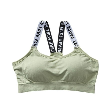 BIZIZA Women Push Up Bras Criss Cross Letter Lingerie Yoga Workout Tops Comfortable Sport Green One Size 
BIZIZA Women Push Up Bras Criss Cross Letter Lingerie Yoga Workout Tops Comfortable Sport Green One Size
