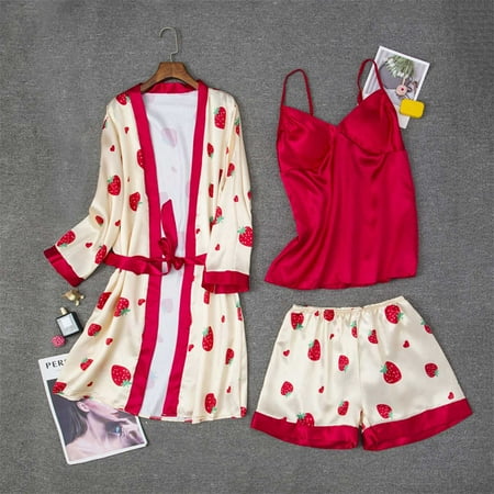 Raeneomay Lingerie Set Sales Clearance 3PCS Lingerie Set Women Silk Satin Printed Temptation Babydoll Underwear Underpants Shorts Sleepwear Nightgown Camisole+Robe+Briefs Suit
Raeneomay Lingerie Set Sales Clearance 3PCS Lingerie Set Women Silk Satin Printed Temptation Babydoll Underwear Underpants Shorts Sleepwear Nightgown Camisole+Robe+Briefs Suit