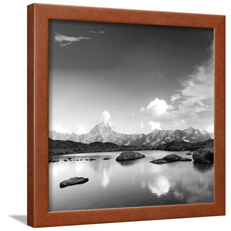 Mountain Lake Framed Print Wall Art