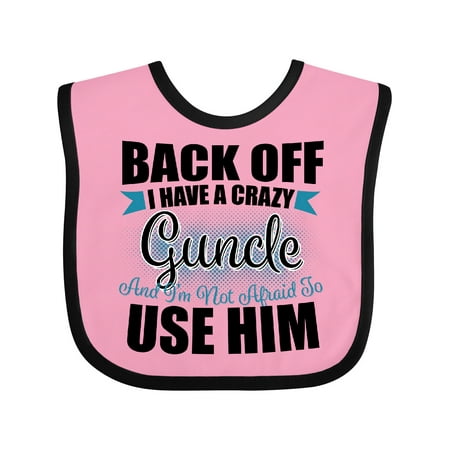 Inktastic Back off I Have a Crazy Guncle and I m Not Afraid to Use Him Gift Baby Boy or Baby Girl Bib
Inktastic Back off I Have a Crazy Guncle and I m Not Afraid to Use Him Gift Baby Boy or Baby Girl Bib