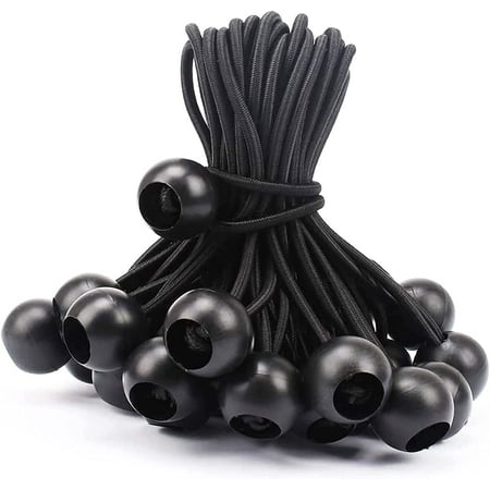Ball Bungee Cords 9 Inch 50 Pcs Black Elastic Tie Down Bungee with Balls for Camping Shelter Cargo Tarp Canopy Shelter Wall Pipe UV Resistant
Ball Bungee Cords 9 Inch 50 Pcs Black Elastic Tie Down Bungee with Balls for Camping Shelter Cargo Tarp Canopy Shelter Wall Pipe UV Resistant