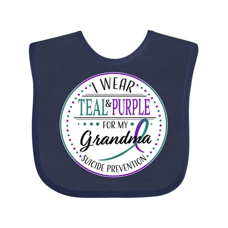 Inktastic Suicide Prevention- I Wear Teal and Purple for My Grandma Gift Baby Boy or Baby Girl Bib
Inktastic Suicide Prevention- I Wear Teal and Purple for My Grandma Gift Baby Boy or Baby Girl Bib