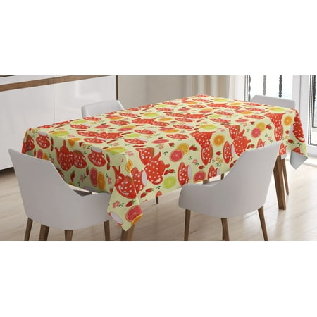 Ambesonne Yellow Tablecloth Rectangular Table Cover Cup with Dots and Fruits 60 x90 Yellow Scarlet
Ambesonne Yellow Tablecloth Rectangular Table Cover Cup with Dots and Fruits 60 x90 Yellow Scarlet