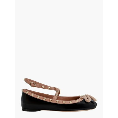 Valentino Garavani Woman Rockstud Woman Black Ballerinas