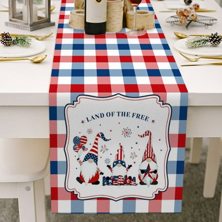 TINYSOME July 4th Independence Day Table Runner Cotton Linen Gnome Tablecloth for Dinning Table Decoration
TINYSOME July 4th Independence Day Table Runner Cotton Linen Gnome Tablecloth for Dinning Table Decoration