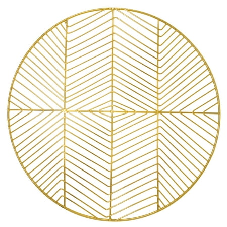 Koyal Wholesale Round 14.5 Gold Modern Metal Wire Geometric Charger Plates Placemats Set of 4 Table Setting
Koyal Wholesale Round 14.5 Gold Modern Metal Wire Geometric Charger Plates Placemats Set of 4 Table Setting