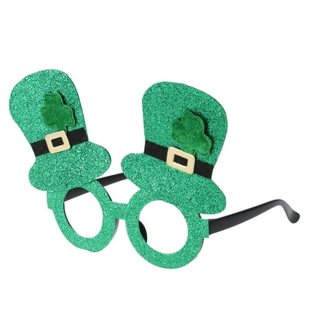 Shamrock Glitter Glasses Leprechaun Lensless Hat Glasses Novelty Party Accessory for St. Patrick s Day
Shamrock Glitter Glasses Leprechaun Lensless Hat Glasses Novelty Party Accessory for St. Patrick s Day