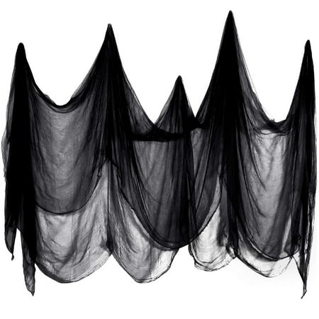 

Husfou Halloween Black Creepy Cloth Decoration 200x85in Spooky Giant Cheesecloth for Halloween Decor Spider Web for Outdoor Indoor Party Supplies for Doorways Haunted House Patio Garden