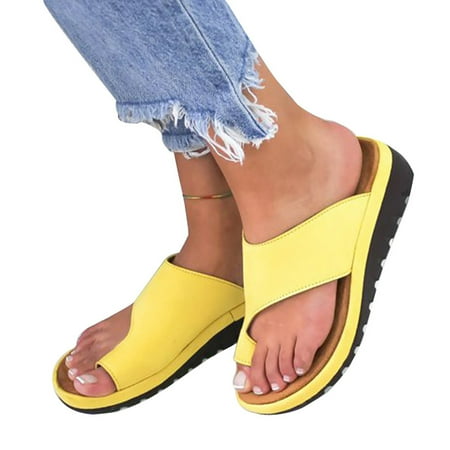 Toe Ring Slides Flip Flop Sandal Wear-resistant Shoes with Thick Soles for Summer Casual Leisure Yellow 37
Toe Ring Slides Flip Flop Sandal Wear-resistant Shoes with Thick Soles for Summer Casual Leisure Yellow 37