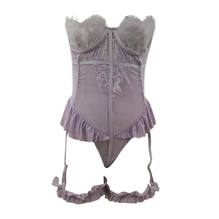 Vedolay Strappy Lingerie Women Lace Mesh Floral Embroidery Chain Linked Garter Teddy Bodysuit Lingerie for Women Plus Size Purple XL
Vedolay Strappy Lingerie Women Lace Mesh Floral Embroidery Chain Linked Garter Teddy Bodysuit Lingerie for Women Plus Size Purple XL