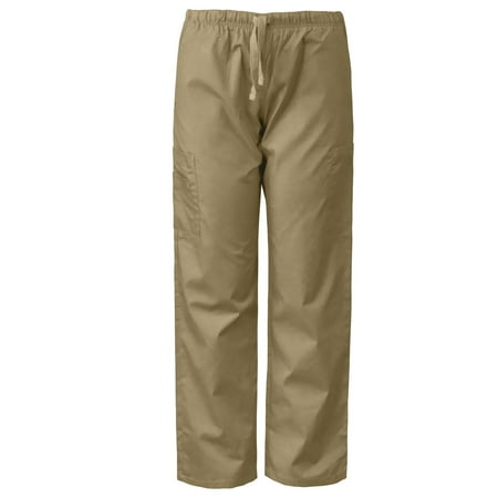 Medgear Unisex Basic Scrub Pants with Elastic and Drawstring Waistband Sand 5XL