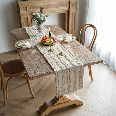Farmhouse Style Table Runner 4pcs Matching Placemats Heat Resistant Cotton Linen Cloth-Light Grey-30x275cm 12x108inch
Farmhouse Style Table Runner 4pcs Matching Placemats Heat Resistant Cotton Linen Cloth-Light Grey-30x275cm 12x108inch