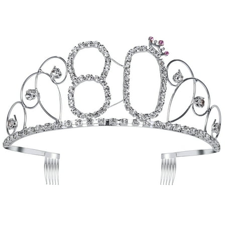 FRCOLOR 80th Birthday Tiara Crystal Rhinestone Birthday Tiara Queen Crowns Headband With Hair Combs Clip for Mother s or Grandmo
FRCOLOR 80th Birthday Tiara Crystal Rhinestone Birthday Tiara Queen Crowns Headband With Hair Combs Clip for Mother s or Grandmo