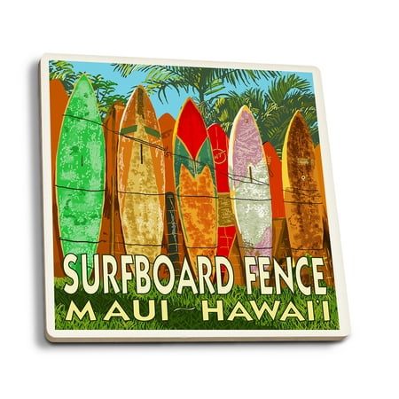 Maui Hawaii Surfboard Fence (Absorbent Ceramic Coasters Set of 4 Matching Images Cork Back Kitchen Table Decor)
Maui Hawaii Surfboard Fence (Absorbent Ceramic Coasters Set of 4 Matching Images Cork Back Kitchen Table Decor)