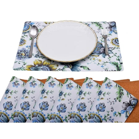 Placemats with Cork Back White Floral Design for Dining Coffee Kitchen Table Decor Tablemats Vinyl PVC Scratch Resistant Easy to Care Set of 18
Placemats with Cork Back White Floral Design for Dining Coffee Kitchen Table Decor Tablemats Vinyl PVC Scratch Resistant Easy to Care Set of 18