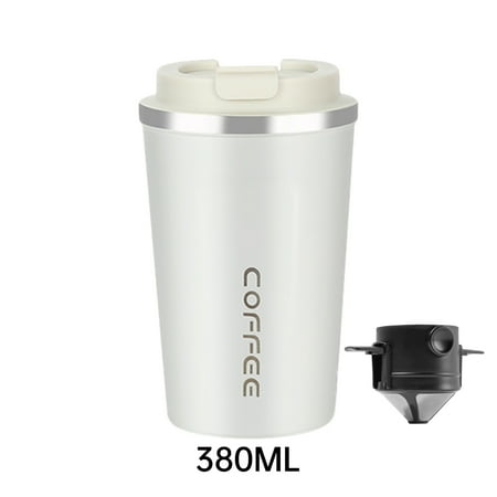 Kotyreds Coffee Mug with Coffee Filter Leak Proof Long-Lasting Insulation Coffee Tumbler Environmentally Travel Cup for Home Office Outdoor Works (380ml White)
Kotyreds Coffee Mug with Coffee Filter Leak Proof Long-Lasting Insulation Coffee Tumbler Environmentally Travel Cup for Home Office Outdoor Works (380ml White)