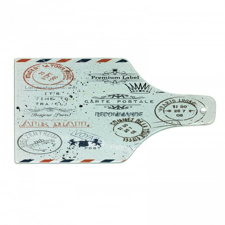 Vintage Cutting Board Retro Post Stamps Postage Mail Paris Antique Design Vocation Traveling Decorative Tempered Glass Cutting and Serving Board Wine Bottle Shape Multicolor by Ambesonne
Vintage Cutting Board Retro Post Stamps Postage Mail Paris Antique Design Vocation Traveling Decorative Tempered Glass Cutting and Serving Board Wine Bottle Shape Multicolor by Ambesonne