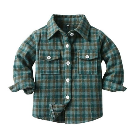 Ixbnca Plaid Shirt Coat for Toddler Kids Button down Flap Collar Cardigan Outwear Fall Jacket with Pockets
Ixbnca Plaid Shirt Coat for Toddler Kids Button down Flap Collar Cardigan Outwear Fall Jacket with Pockets