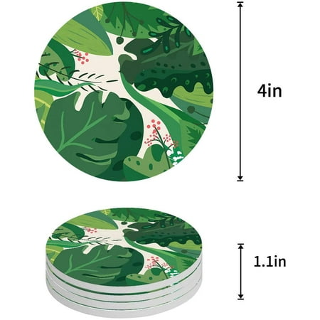 ZHANZZK Tropical Palm Leaves Set of 4 Round Coaster for Drinks Absorbent Ceramic Stone Coasters Cup Mat with Cork Base for Home Kitchen Room Coffee Table Bar Decor
ZHANZZK Tropical Palm Leaves Set of 4 Round Coaster for Drinks Absorbent Ceramic Stone Coasters Cup Mat with Cork Base for Home Kitchen Room Coffee Table Bar Decor