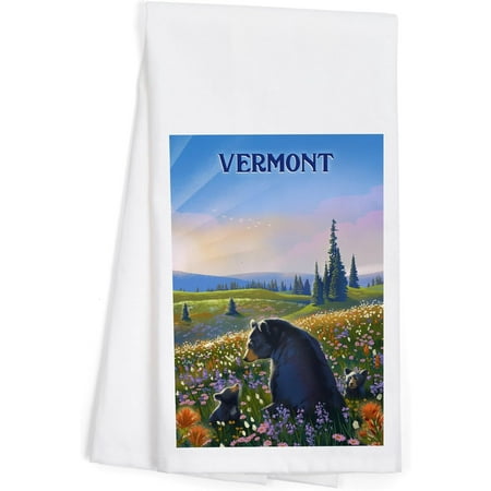 Vermont Lithograph Bear Family in Field (100% Cotton Tea Towel Decorative Hand Towel Kitchen and Home)
Vermont Lithograph Bear Family in Field (100% Cotton Tea Towel Decorative Hand Towel Kitchen and Home)