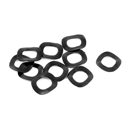 10 Pieces Black Metal Wave Crinkle Spring Washer 5mm x 9mm x 0.25mm