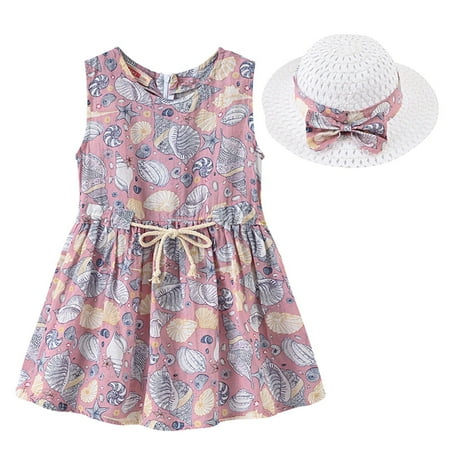 YWDJ 1-6Years Girl Dresses 2PCS Dress Hat Cotton Princess Dresses Summer Floral Sleeveless Set Pink 110
YWDJ 1-6Years Girl Dresses 2PCS Dress Hat Cotton Princess Dresses Summer Floral Sleeveless Set Pink 110